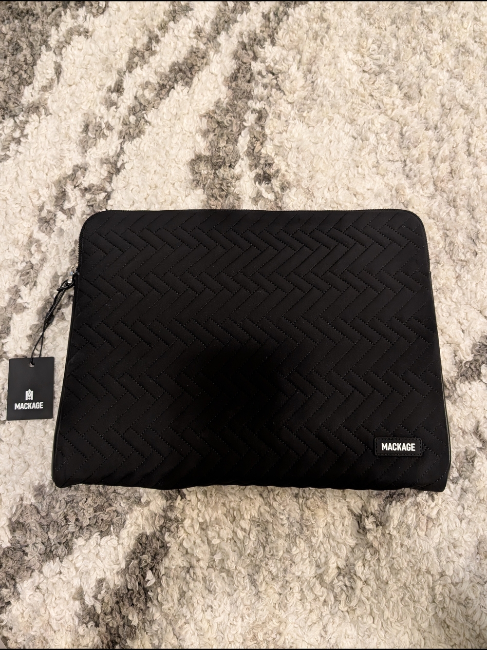Mackage Black Quilted Accessory Pouch